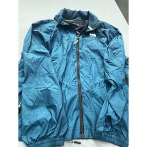 Nike Loose Fit Rain Jacket Zip Up Blue Size Medium